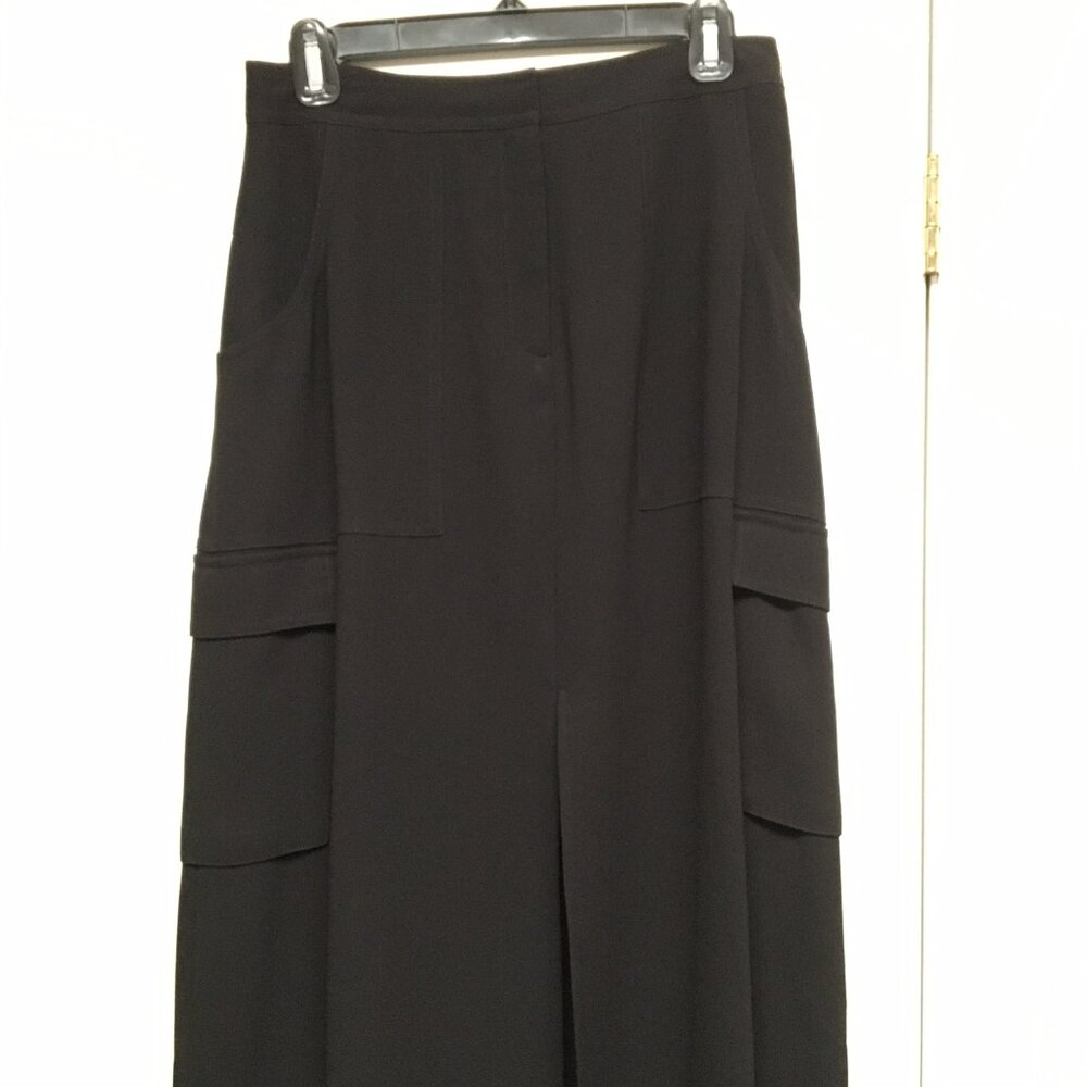 Black maxi skirt with high slits, size XS, NWT